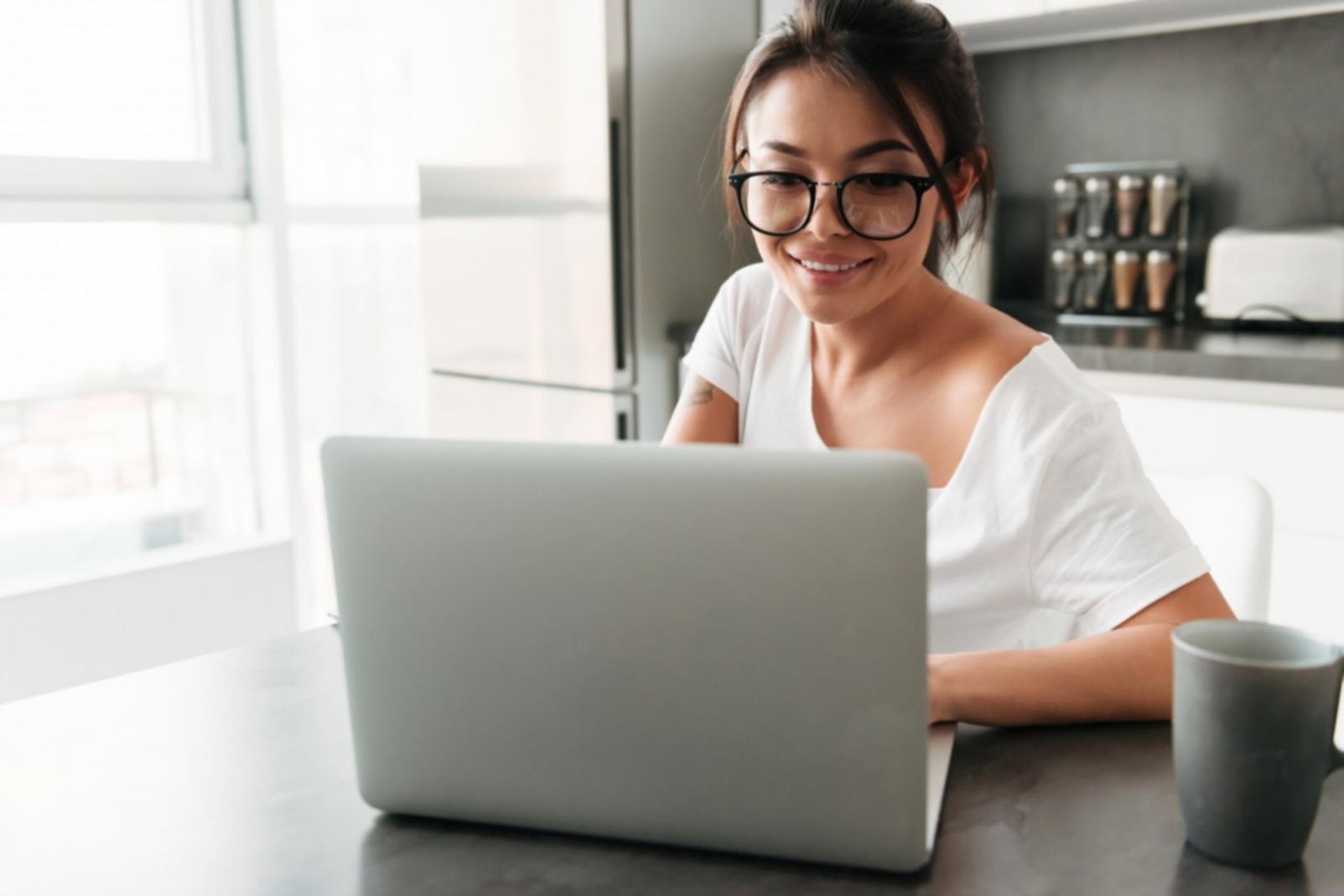 Financial professional reviewing industry analysis reports